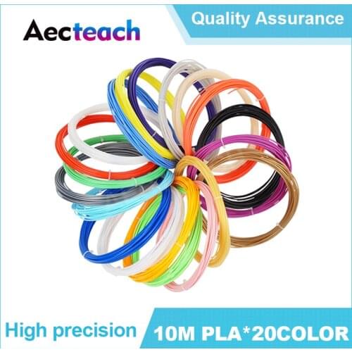 Aecteach Plastic Printer Filament for 3d Pen 10 Meter PLA 3D Printer Filament Printing Materials Extruder Accessories Parts