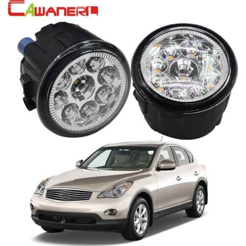 Cawanerl 2 Pieces H8 H11 Car LED Light Front Fog Light DRL Daytime Running Light 12V DC For Infiniti EX35 3.5L V6 2008-2012