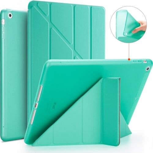CASE For iPad Air 2 Case Ultra Slim PU leather Cover For ipad Air 2 A1566 A1567 with Transparent PC Back Case for iPad 6
