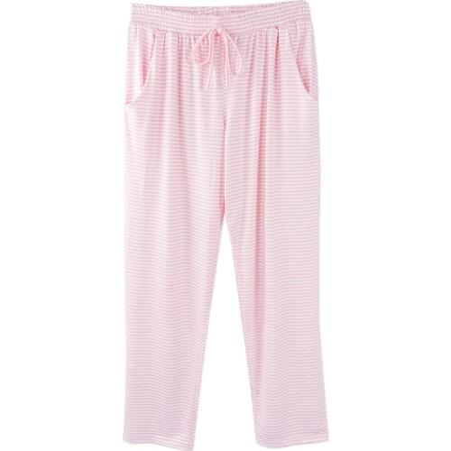 Neatie kiddie Fashion Stripe Home Sleep Nightwear Pants Women Bottoms Spring Autumn Drawstring Full Length Loose Casual Trousers