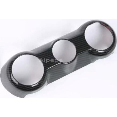 For Kia Rio 4 X-line 2017 2018 2019 Carbon Fiber Interior Accessories Car Styling Air Conditioning Adjustment Switch Cover Trim