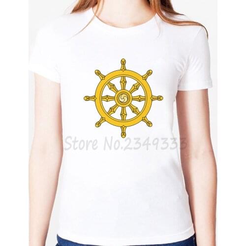 Buddha Chakra Print Women tshirt Modal Casual Loose Funny t shirts For Lady Top Tee Drop Ship SH-23