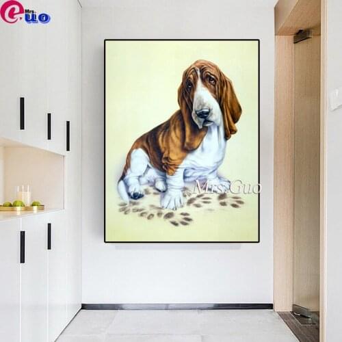Basset Hound Diamond Painting Mucky Dog Full Square/Round 5d Diy Diamond Embroidery Cross Stitch Kits Gift Home Decor