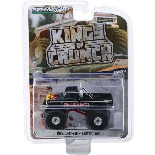 GreenLight 1:64 1975 FORD F-250 EARTHQUAKE Alloy model car Metal toys for childen kids diecast gift