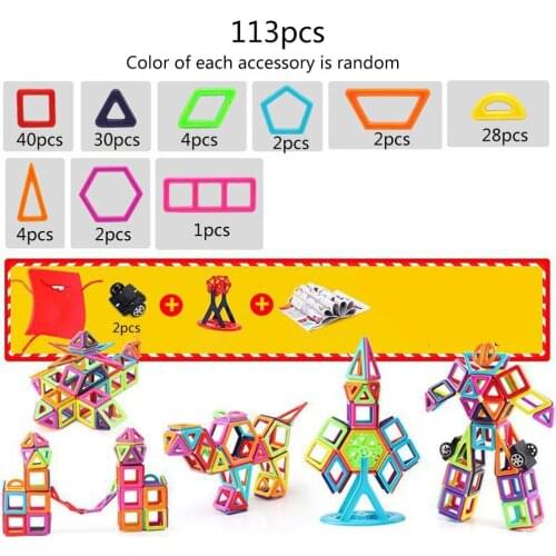 Magnetic Designer Construction Set Model & Building Toy Magnets Magnetic Blocks Educational Toys For Children