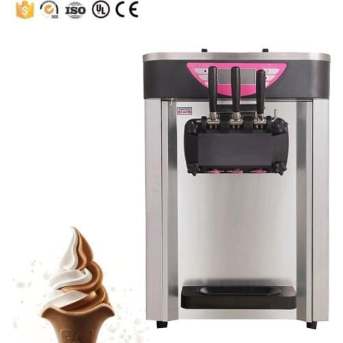 Sundae Ice Cream Machine Commercial Automatic Ice Cream Machine Three Flavor Soft Ice Cream Machine 220V/110V