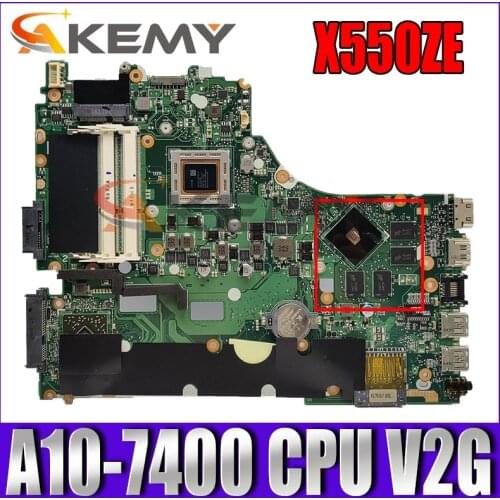 X550ZE A10-7400 CPU V2G Mainboard For ASUS X550ZA X550Z VM590Z K550Z X555Z Laptop motherboard USB3.0 90NB06Y0-R00050 100% Tested