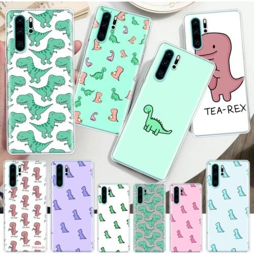 Cute Dinosaur Baby Fashion Soft Phone Case For Huawei Honor 10 9 20 Lite Y5 Y6 Y7 Y9 8A 8X 8S 7A 7X 9X 10i 20i Pro Cover Coque S