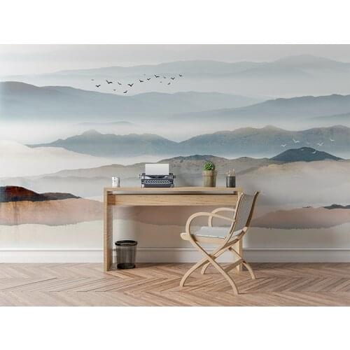 Customizable Landscape Mountain Mural Background Wall Painting Modern Study Room Living Room Bedroom TV Decoration Oil Painting