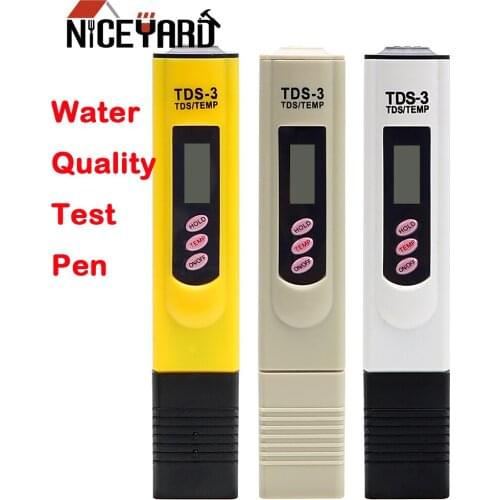 NICEYARD TEMP/PPM 0-9999 PPM Water Purity Filter Measuring Tools PH TDS Meter Tester LCD Digital Water Meter Quality Testing Pen