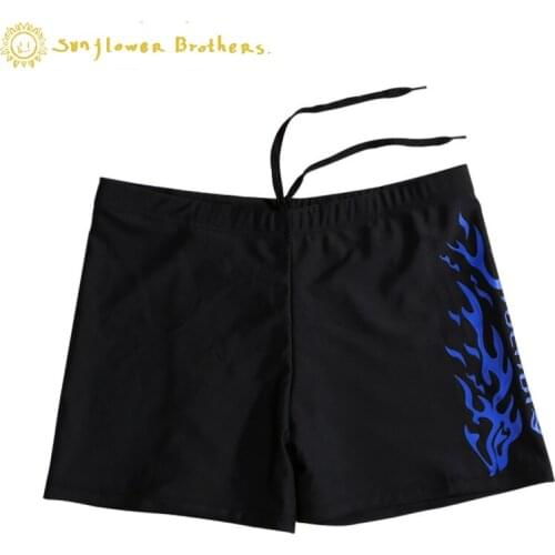 New Mens Swim Trunks Mens Boxer Fashion Flame Swimsuit Swim Trunks Hot Spring Swimwear