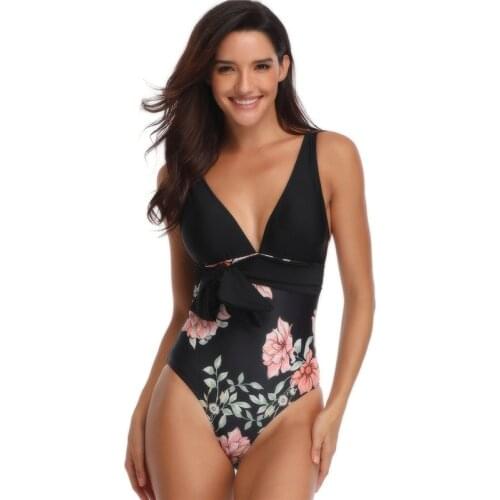 One Piece Swimsuit Deep V Plus Size Swimwear Swimsuit Women Bathing Suit Women Badpak Costume Intero Donna Sexy Badpak Bikini