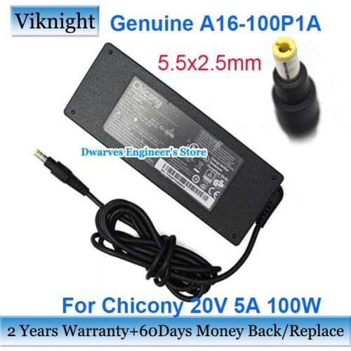 Genuine A16-100P1A 20V 5A AC Adapter Charger 100W For Chicony A16100P1A Laptop Adapter Power Supply