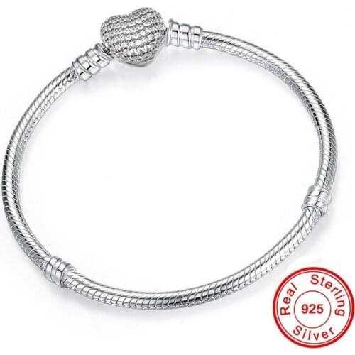 Original 925 Sterling Silver Bracelets for Women Snake Bone Charm Bracelet Vintage Fine jewelry