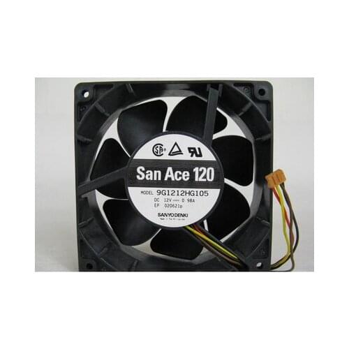 Original 12038 12V 0.98a 9g1212hg105 air volume 135cfm PWM temperature control fan