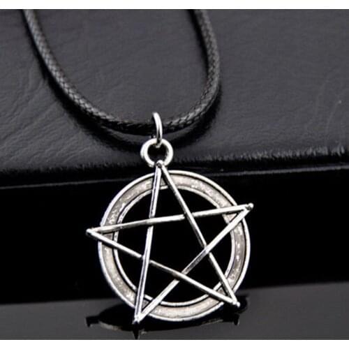 Cool star Pentagram geometry Pendant Necklace HJ10