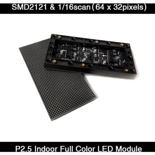 Indoor Full Color P2.5 SMD LED Display Module Matrix HD LED Panel 160x80mm - 64x32 Pixels Video Wall for Advertising