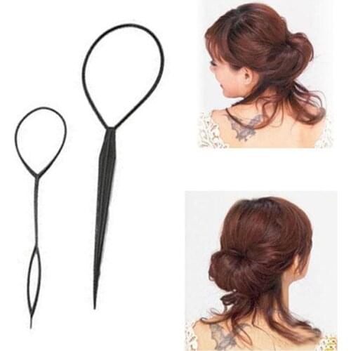 Hot 2pcs/set Portable Hair Disk Twist Wear Hair Sticks DIY Women Hair Style Styling Tool Accessory Random Color Wholesale