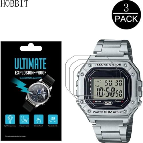 3Pcs HD Clear PET Film For Casio DW-291H F-91WS W-736H W-218HD F91WS W218HD W736H Screen Protector Anti-Scratch Film Not Glass