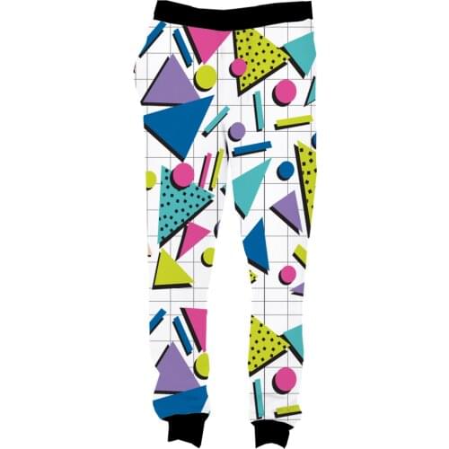 REAL American US SIZE 90s Retro Print 3D Sublimation Print String Jogger Sweat Pants plus size 4XL 5XL