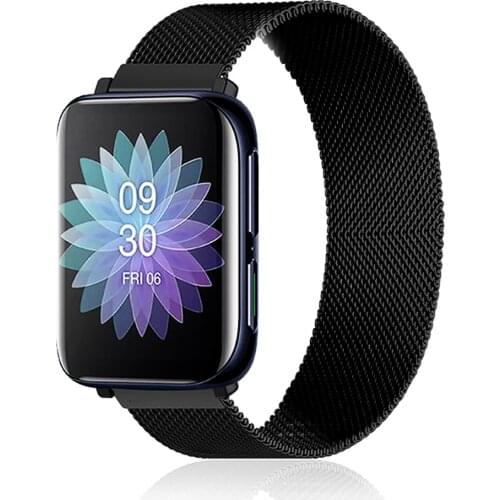 Magnetic stainless steel strap for OPPO watch band 41mm 46mm Replacement smart watch Bracelet wrist belt Classic quick release