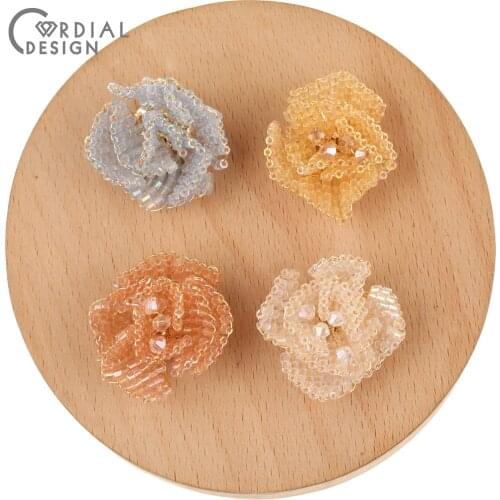 Cordial Design 20Pcs 27*27MM Jewelry Accessories/Pendant/Hand Made/Flower Shape/Crystal Charms/DIY Making/Earring Findings