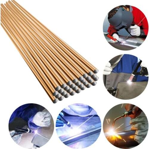 10PCS Welding Rod Straight Easy to Carry Carbon Steel Brass Welding Rod for Industrial Welding Equipment