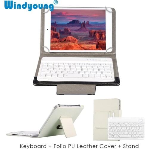 7 8 Inch 9 10 Inch Universal Wireless Bluetooth Keyboard With Leather Case Stand Cover For iPad Tablet for IOS Android Windows