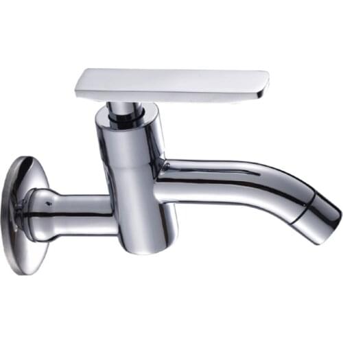 1pc High-quality Brass Chrome Kitchen Faucet Quick Opening Single Cold Tap Bathroom Basin Sink Water Tap
