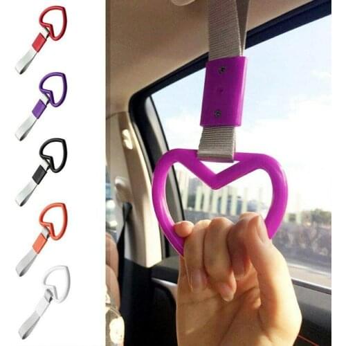1Pcs Tsurikawa Ring Heart Jdm Train Bus Handle Auto Universal Plastic Drift Strap Handle Heart/Round Strap Multi Color Wholesale