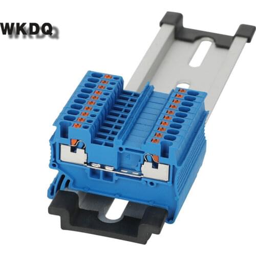 Din Rail Terminal Block PT 1.5 Electrical Wire Spring Connection Push In Conductors 10pcs wire connector