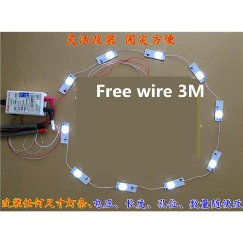 30Pieces/lot FOR LED 3V lenticular bead light bar LCD TV backcast LED konka changhong haier