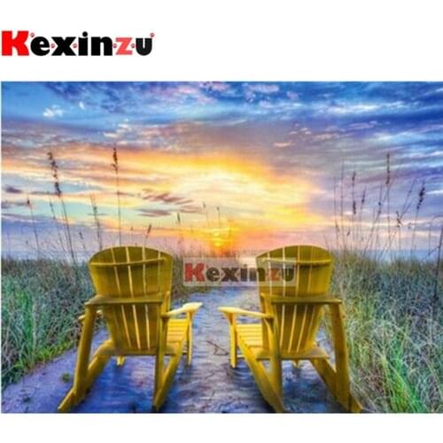 5D DIY Full Square/Round Drill Diamond Painting Kit "Sunset afterglow" Embroidery Mosaic Cross Stitch Stickers Decor Gift X09499