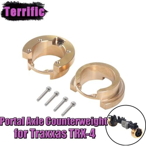 2PCS/4PCS TRX4 Portal Brass Counterweight Balance Weight for 1:10 RC Crawler Car Traxxas TRX-4 Upgrade Parts