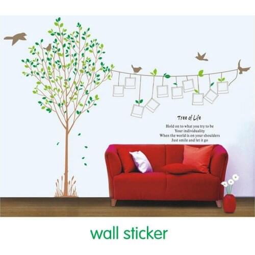 Free shipping 2014 Extra large Sticker size 230 * 170cm DIY pictures of life stickers Family Tree photo wall stickers finished H