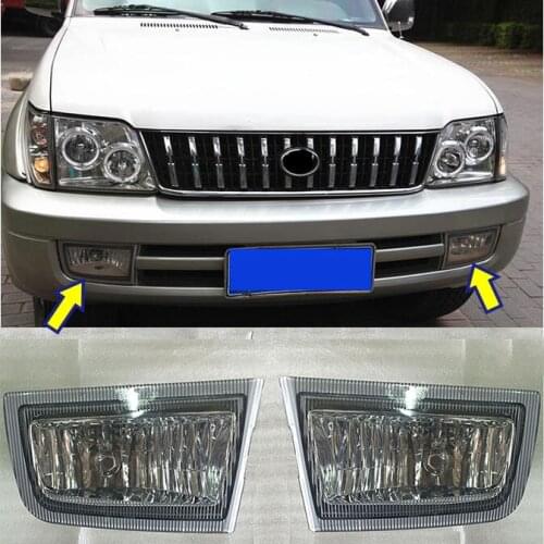 For Toyota Land Cruiser Prado FJ90 3400 1998-2002 2PCS Projector Fog Light daytime