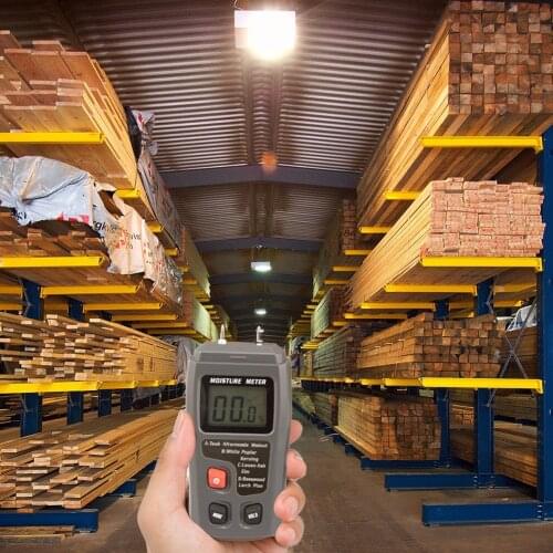9V Wood Moisture Meter Digital LCD 0-99.9% Two Pins ABS Timber Wood Hygrometer Humidity Tester Timber Damp Detector
