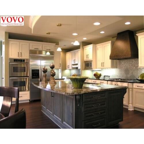 Classic french kitchen cabinet in white color