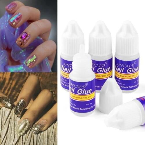Nail Art Rhinestone Gel Glue Super Sticky Adhesive UV Gel Nail Polish Glue for DIY Nail Art Crystal Gems Jewelry Decoration