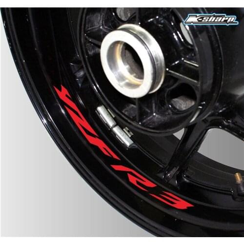 Motorcycle Styling Wheel Tire logo creative rim inner side decals Decorative sticker suitable for YAMAHA YZFR3 yzf r3