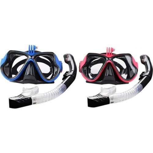 Snorkeling Mask Snorkel Tube Set Diving Mask Anti-Fog Swimming Diving Goggles Snorkel Tube Underwater Sports Camera