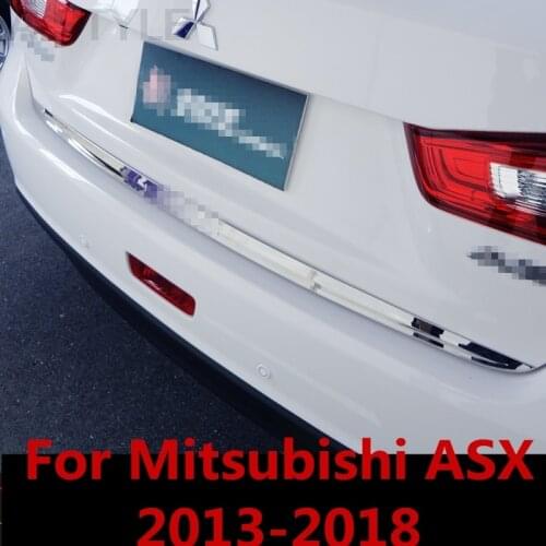 For Mitsubishi ASX 2013-18 Stainless Steel Trunk Rear Protector Trim Cover Rear Bumper Protector Sill Car Tail Door Trim styling