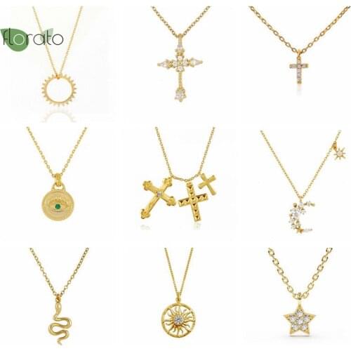 Women Quality 925 Sterling Silver Pendant Necklace with Small Pendant Irregular Octagonal Zircon Engagement Banquet Jewelry