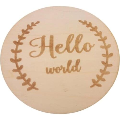 Wooden Milestone Cards Growth Commemorative Baby Birth Monthly Recording Card