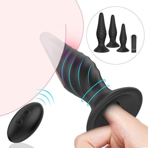 Hollow Anal Plug Vibrator For Men Finger sleeve Vibrating Anus Masturbator with Suction Cup Butt Plug Anal Plug Dilator Sex Shop