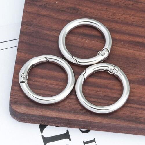 WIWI Stainless Steel Spring Round Buckle Handbags Buckles Connection For Diy Jewelry Making Necklace Bracelet Accessoriess