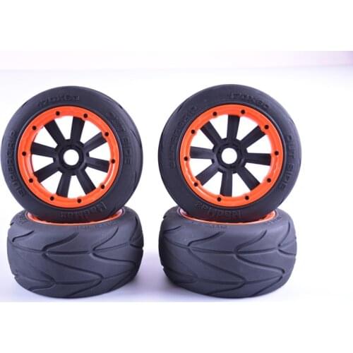 MadMax Super Grip Road Wheel Slick Tyre Racing Slick Tire Set for 1/5 HPI Rovan KM Baja 5B