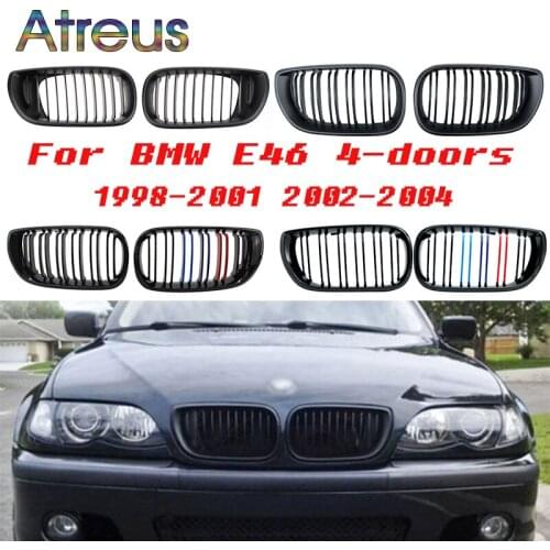 1set Replacement For BMW E46 Sedan 3 series 4 doors 1998-2004 Front Grille/Grilles Kidney Sport Style M Power Car Accessories