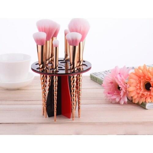 Makeup brush storage Cosmetic Makeup Brush Holder Brush Drying Display Stand Storage Makeup Brush Set Showing Rack Organizer