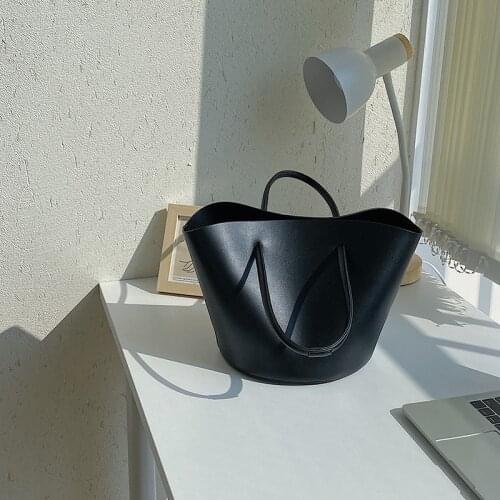 NEW Fashion Women handbags Shoulder bag for Female Bucket Bags PU Leather ladies Simple crossbody bag bolsa feminina black